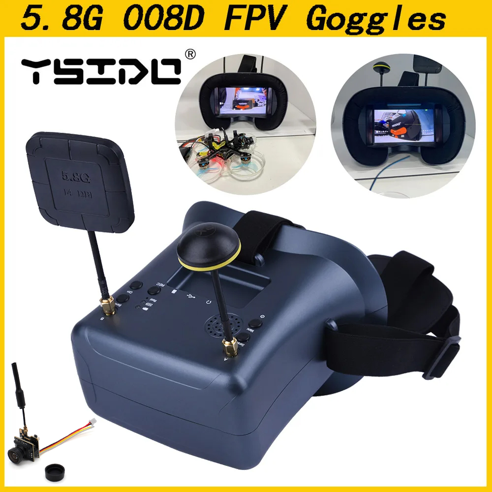 Okulary FPV 008D 5.8G 40CH 4.3 – Skyzone Cobra X V2 Fpv Goggles recenzja i cena